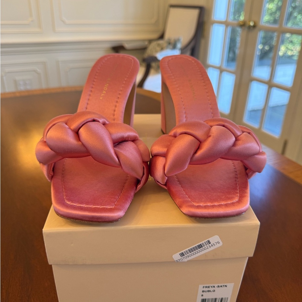 Loeffler Randall Freya Satin Bubblegum Heels